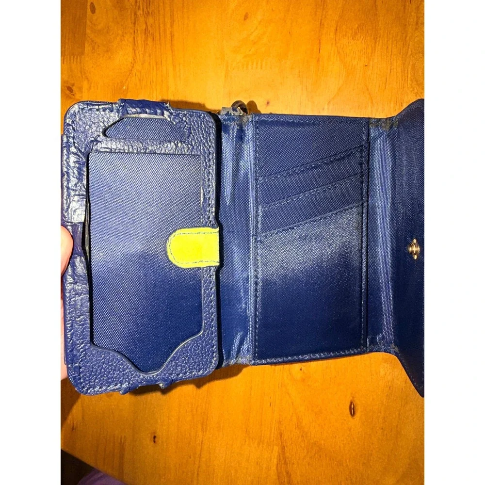 Spartina 449 Green Trellis Canvas Wristlet Wallet Navy‎ Blue Phone Case Trim